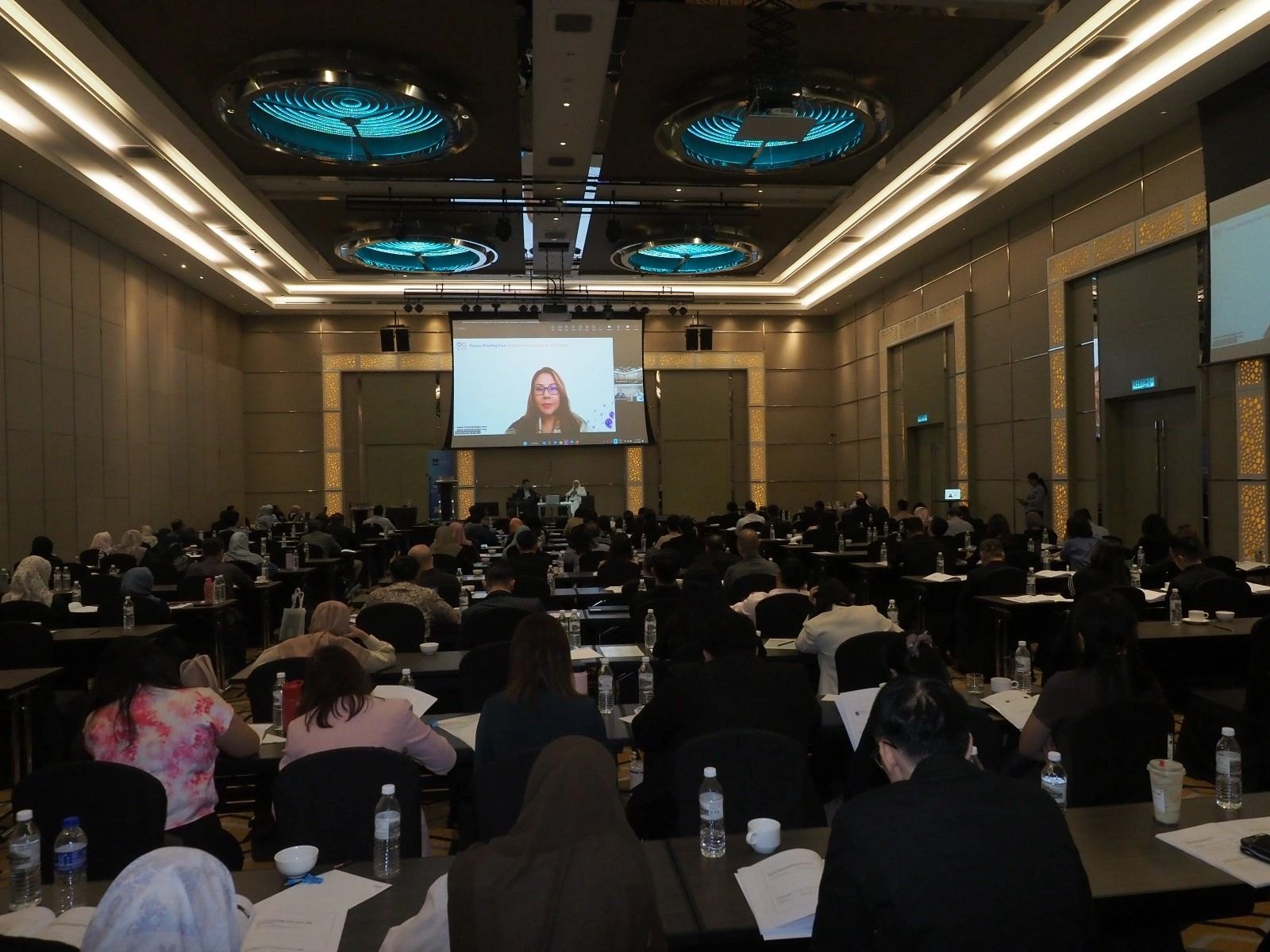 Malaysia Institute of Accountants audience with Dr Michele Sagan speaking on the screen